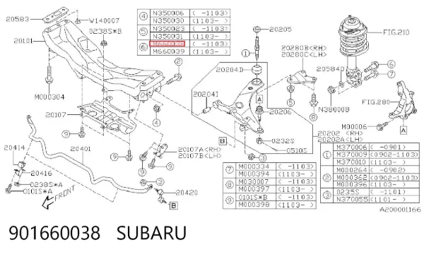  901660038 Subaru