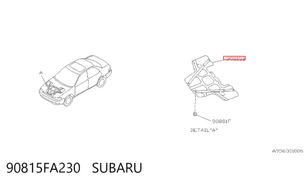 Шумоізоляція капота 90815FA230 Subaru