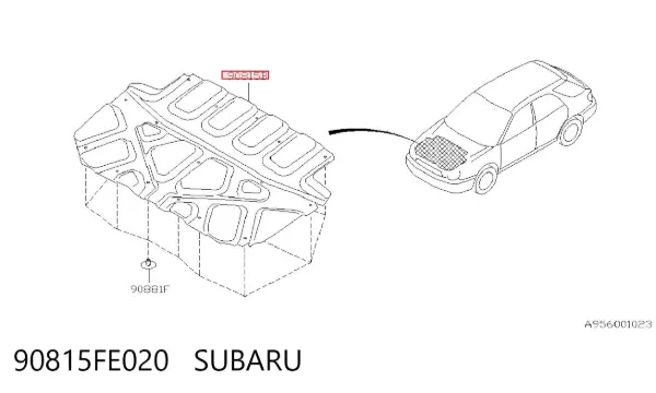 Шумоізоляція капота 90815FE020 Subaru