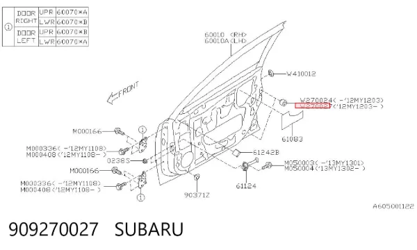  909270027 Subaru