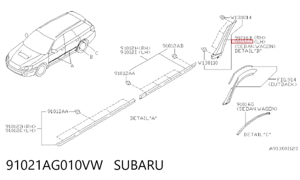  91021AG010VW Subaru