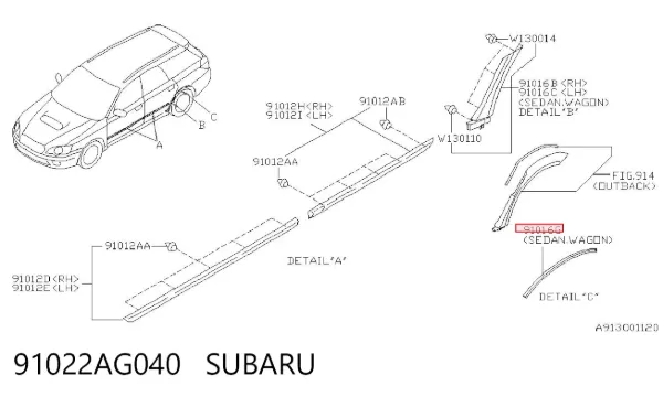  91022AG040 Subaru