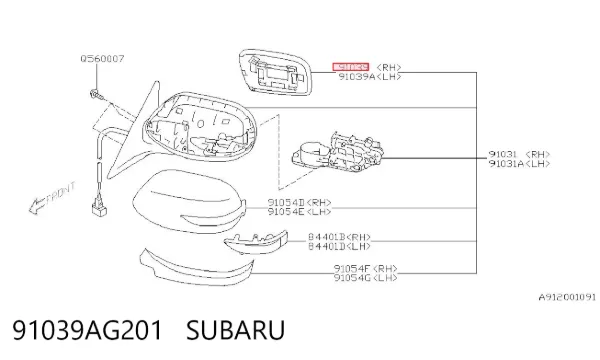  91039AG201 Subaru