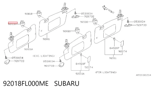  92018FL000ME Subaru
