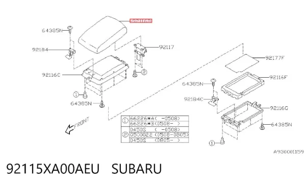  92115XA00AEU Subaru