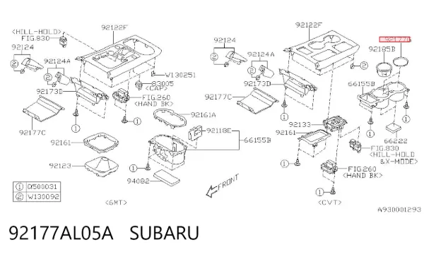  92177AL05A Subaru