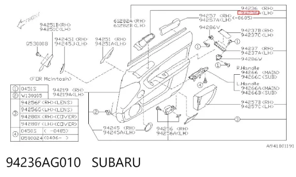  94236AG010 Subaru