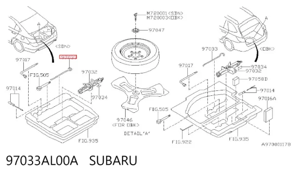  97033AL00A Subaru