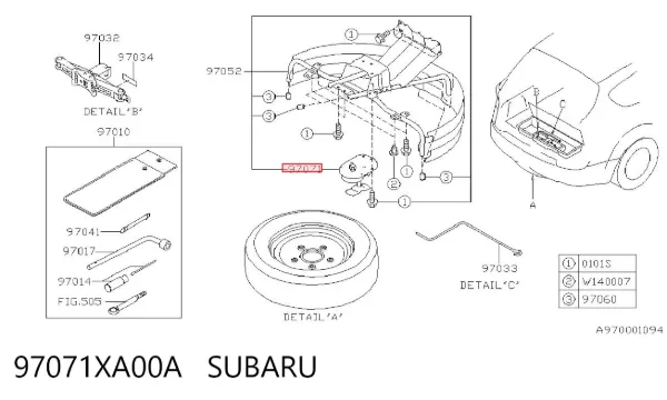  97071XA00A Subaru