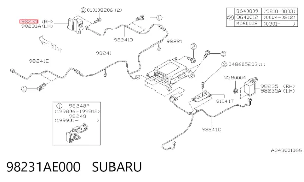  98231AE000 Subaru