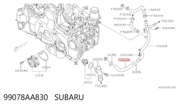 99078AA830 Subaru