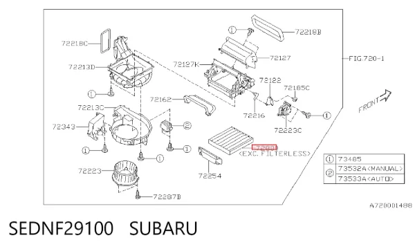 Фільтр салону SEDNF29100 Subaru