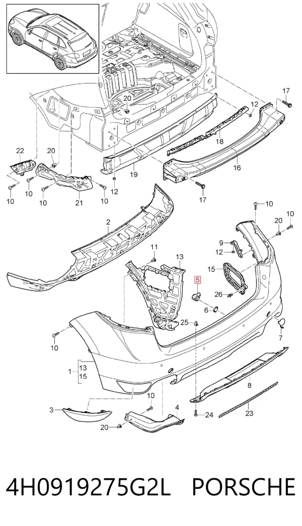 Датчик сигналізації паркування (парктронік), передній 4H0919275G2L Porsche