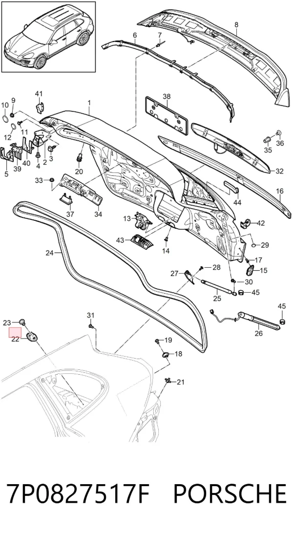  7P0827517F Porsche