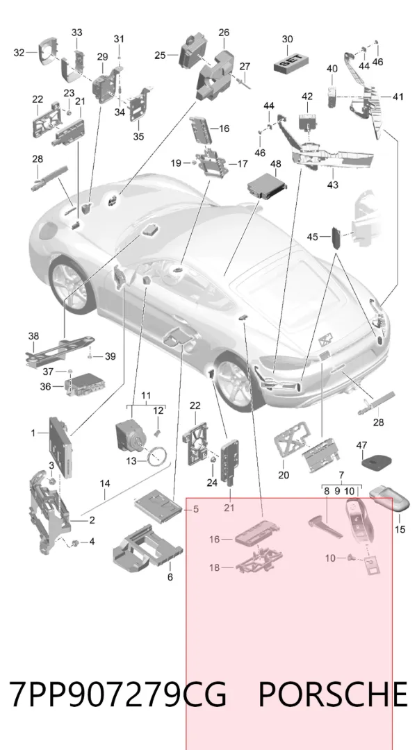 Блок комфорту 7PP907279CG Porsche