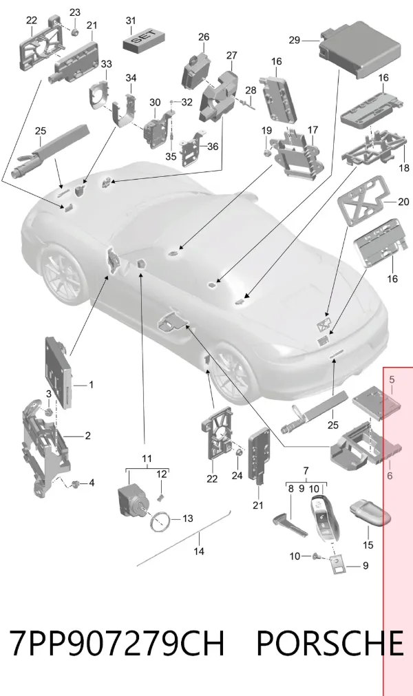  7PP907279CH Porsche