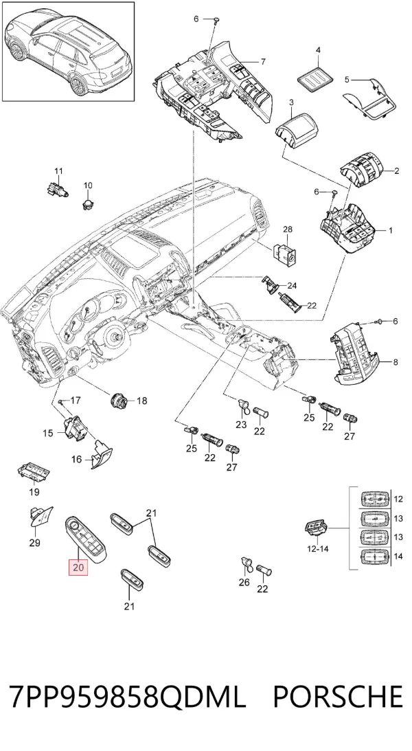  7PP959858QDML Porsche