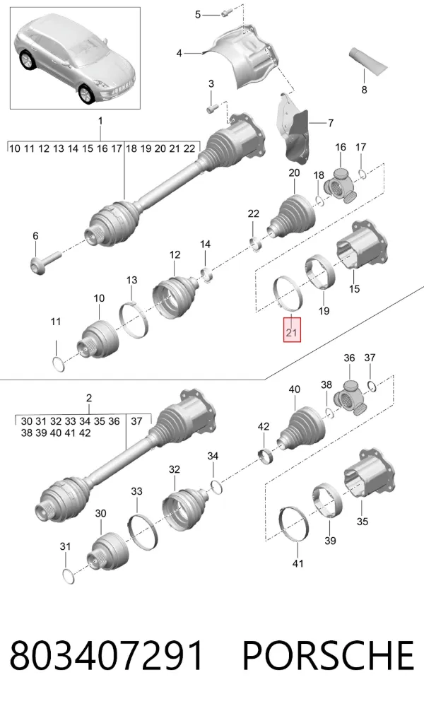 Хомут пильовика ШРКШа, універсальний 803407291 Porsche