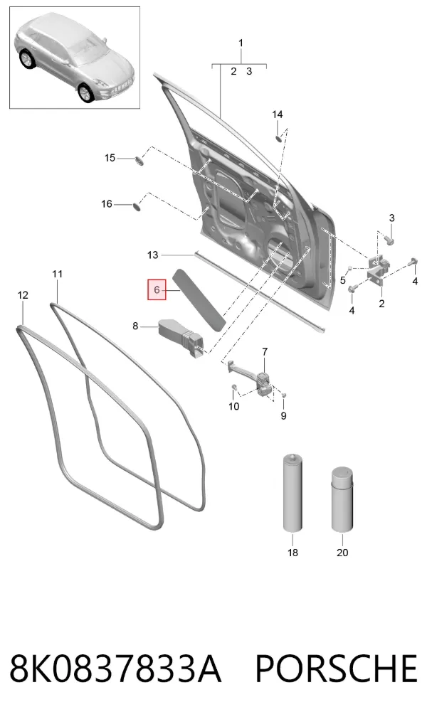  8K0837833A Porsche