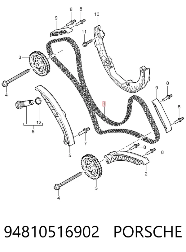 Ланцюг ГРМ 94810516902 Porsche