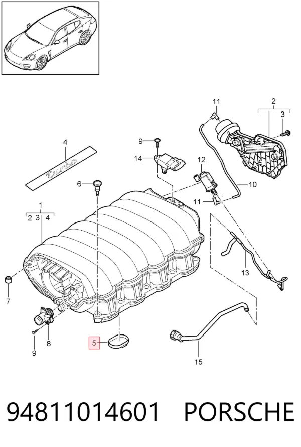 Прокладка впускного колектора 94811014601 Porsche