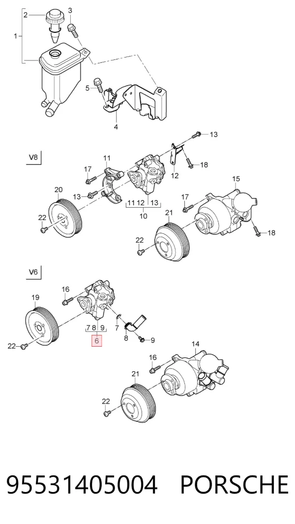 Насос ГУР 95531405004 Porsche