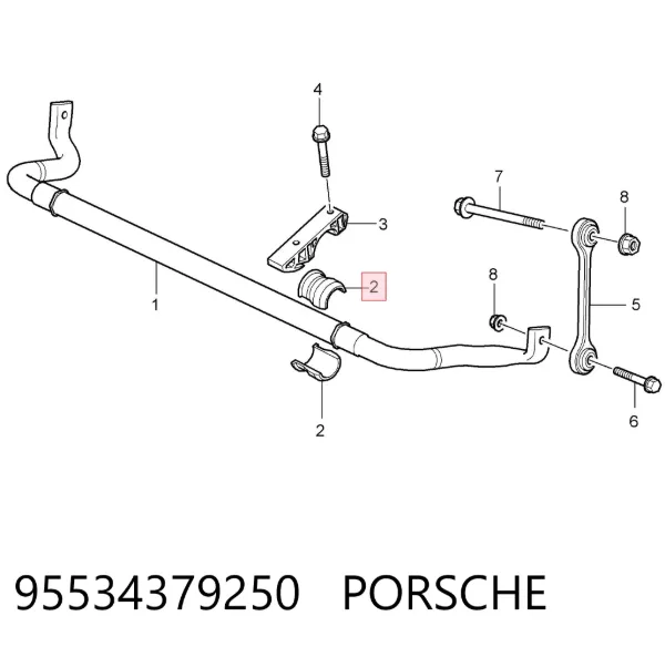 Втулка переднього стабілізатора 95534379250 Porsche