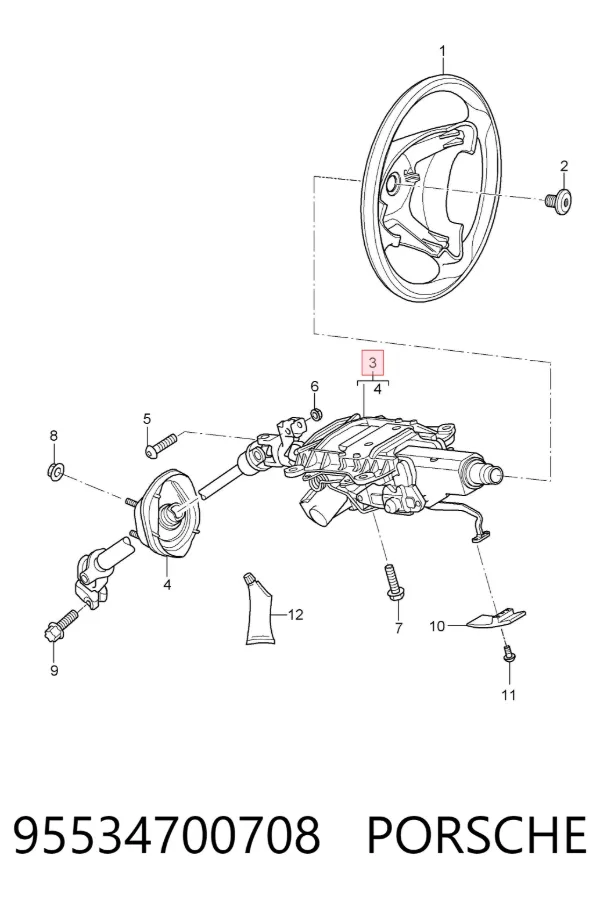 Рульова колонка 95534700708 Porsche
