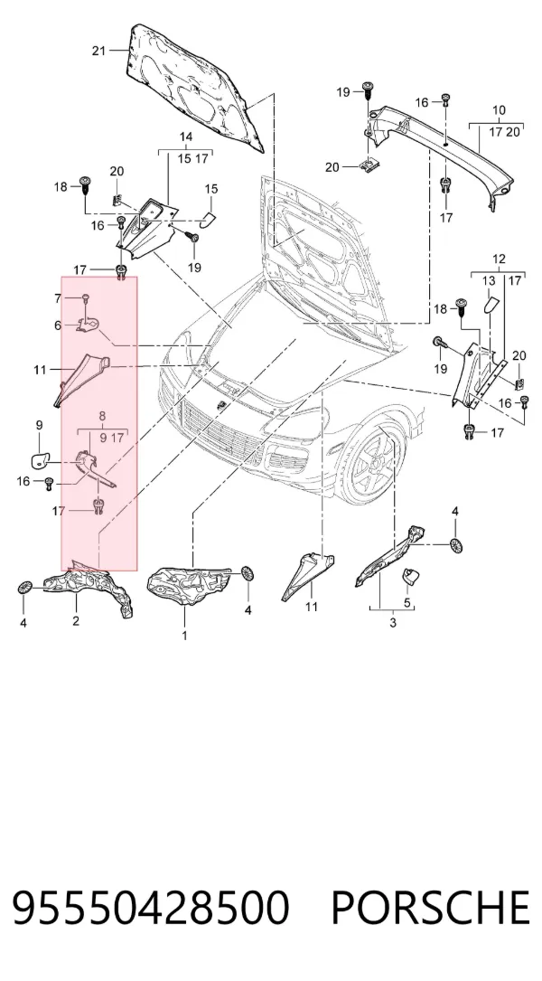 Захист двигуна 95550428500 Porsche