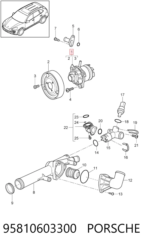 Помпа 95810603300 Porsche