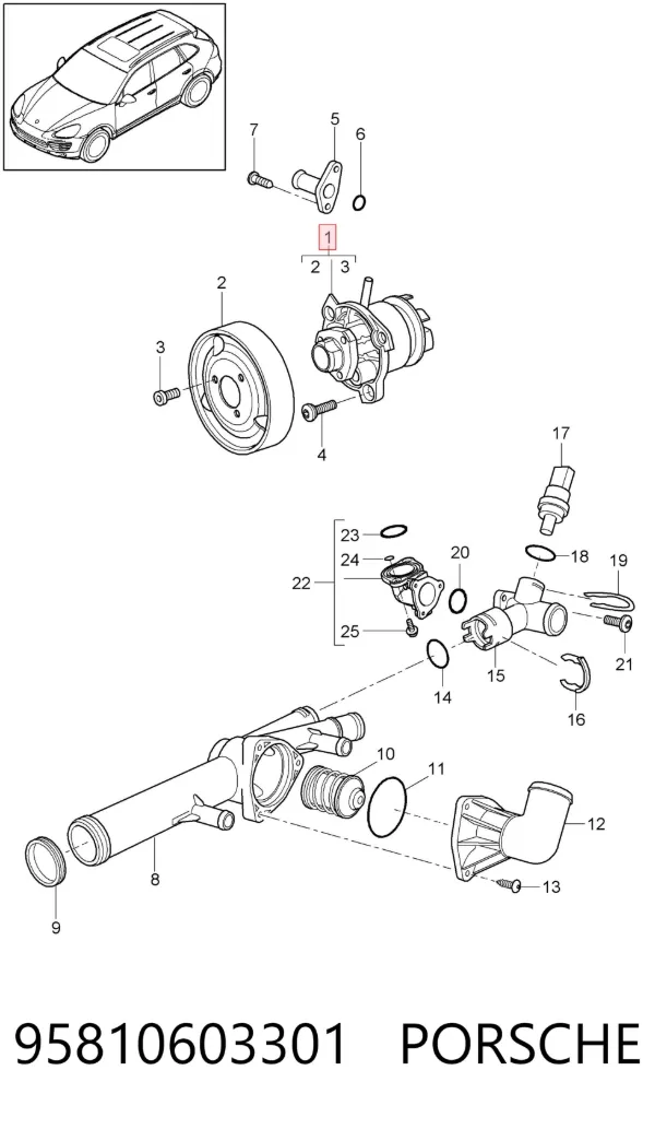 Помпа 95810603301 Porsche