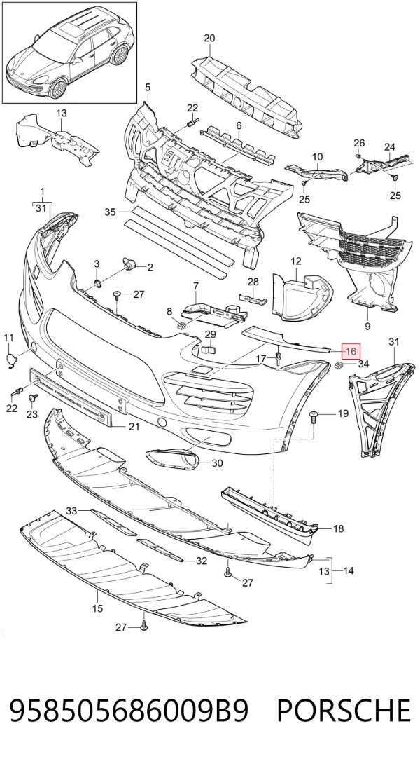  958505686009B9 Porsche