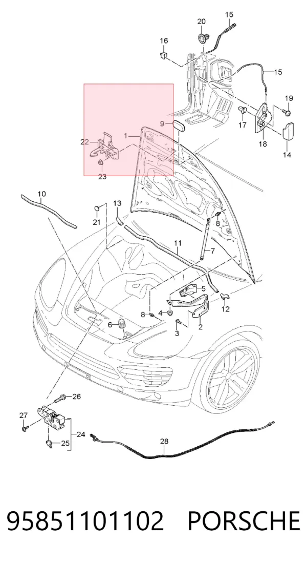 Капот 95851101102 Porsche