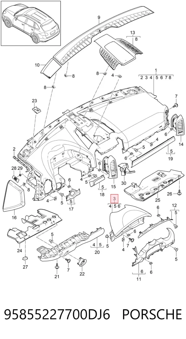  95855227700DJ6 Porsche