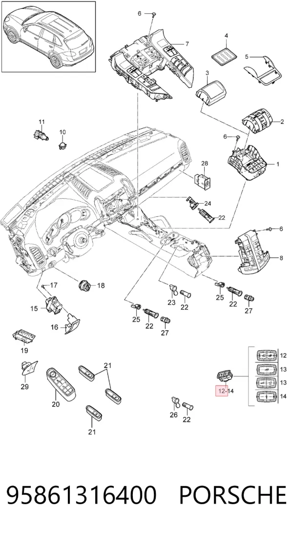  95861316400 Porsche