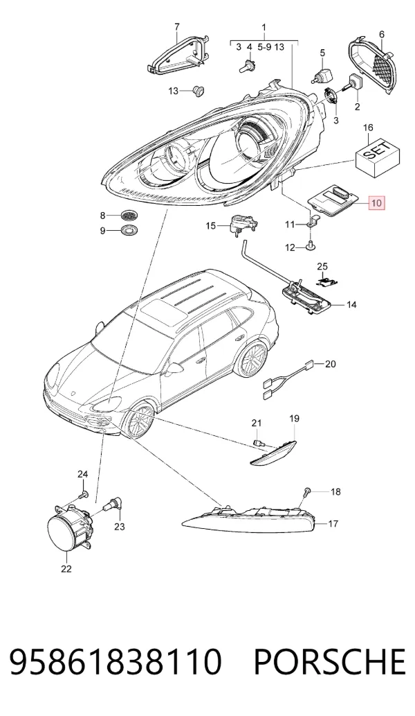 Ксенон, блок керування 95861838110 Porsche