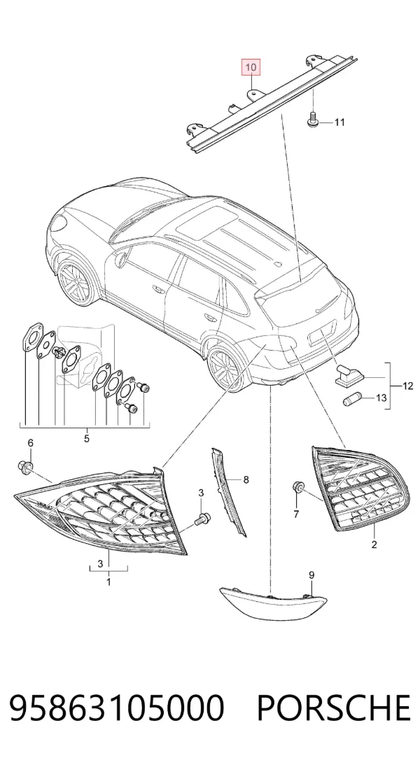Задній стоп 95863105000 Porsche