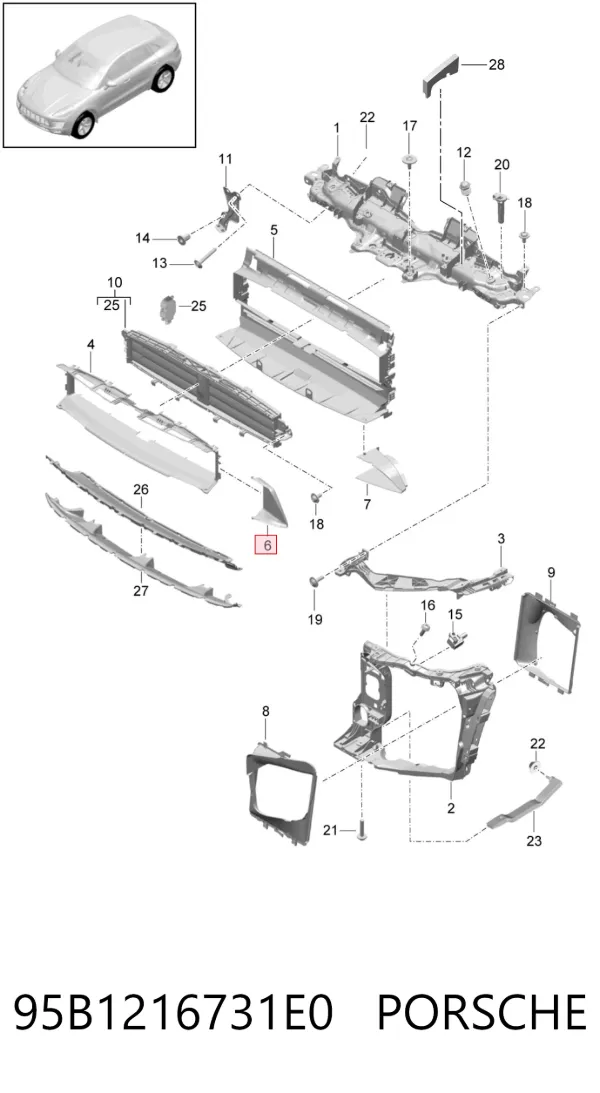  95B1216731E0 Porsche
