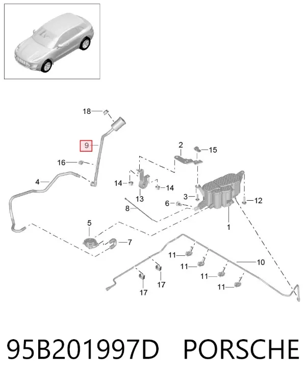  95B201997D Porsche