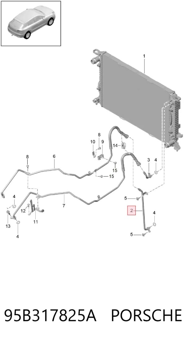  95B317825A Porsche