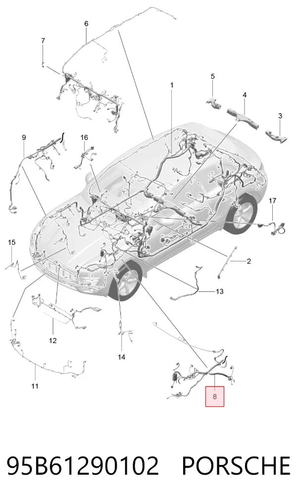  95B61290102 Porsche