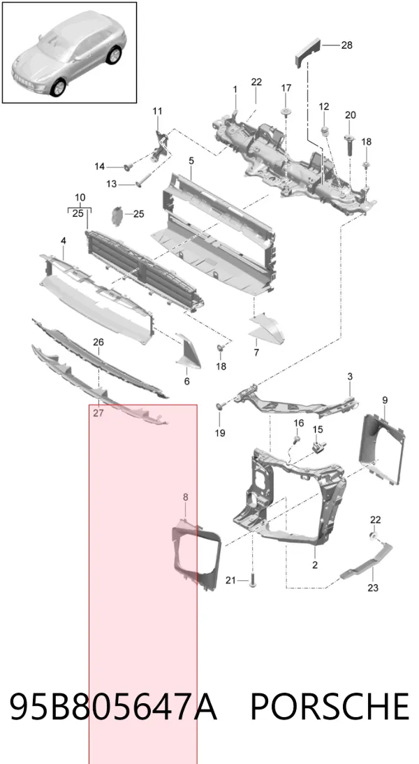  95B805647A Porsche
