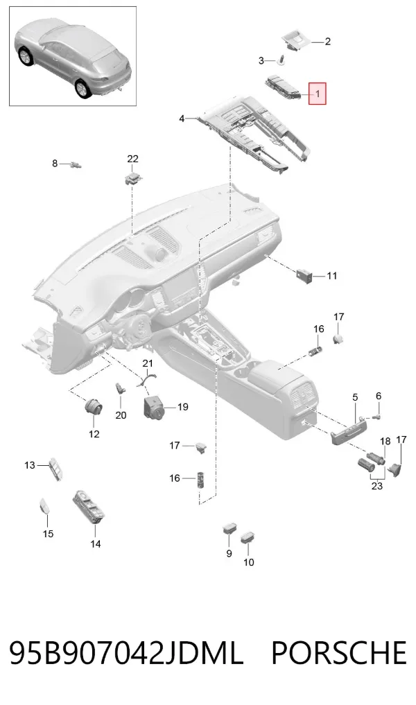  95B907042JDML Porsche
