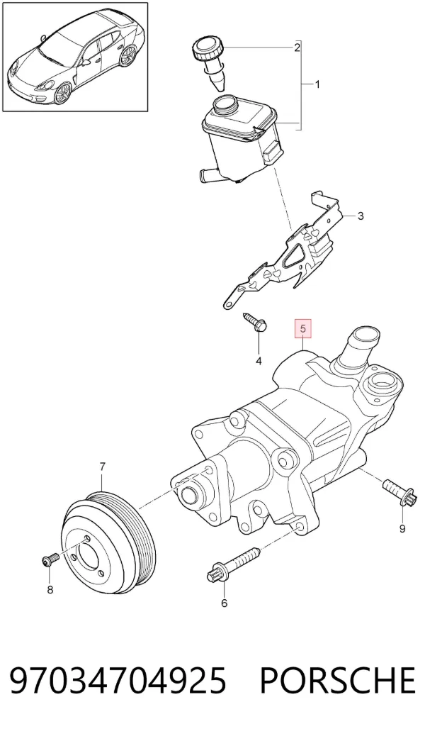 Насос ГУР 97034704925 Porsche