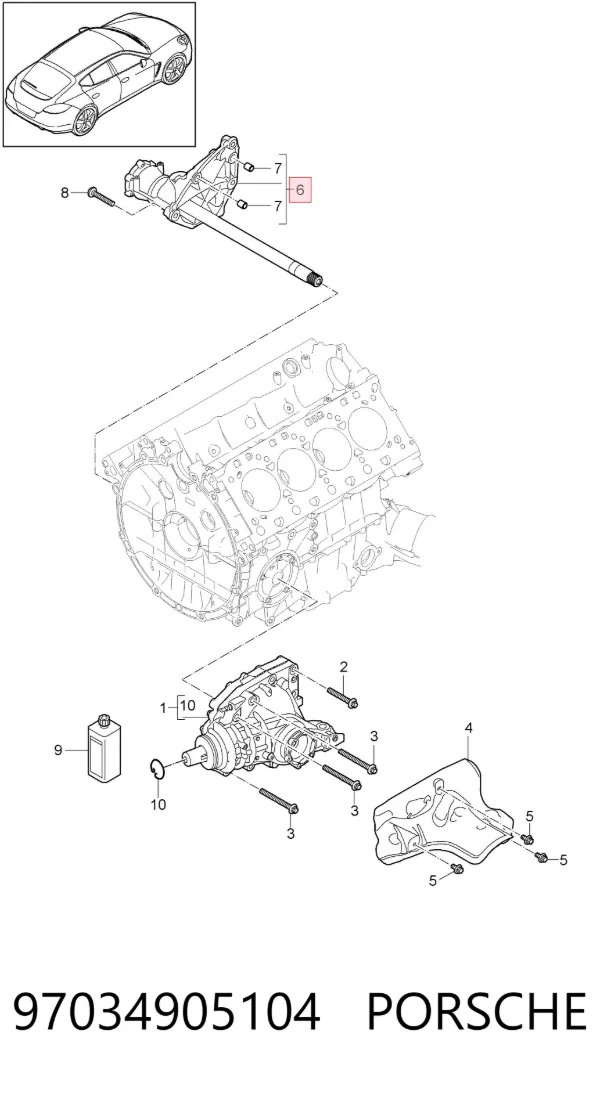  97034905104 Porsche