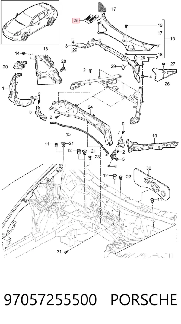 97057255500 Porsche