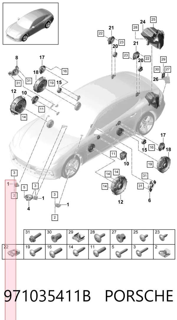  971035411B Porsche