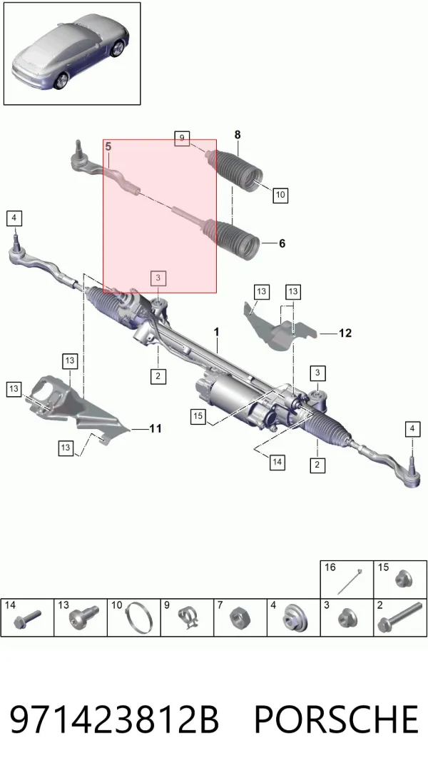 Рульовий наконечник 971423812B Porsche