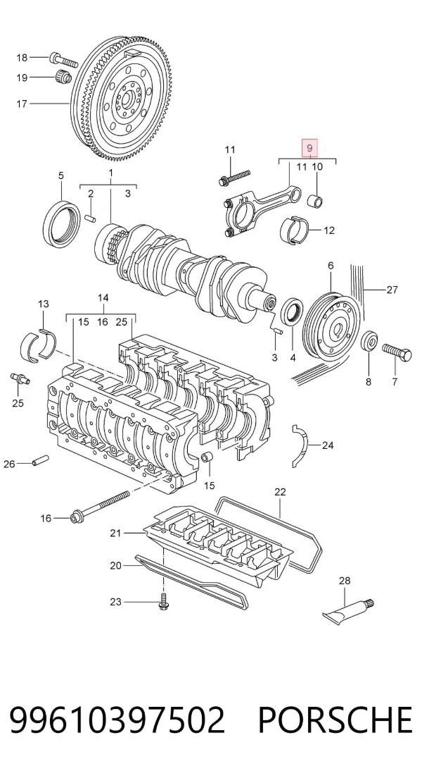  99610397502 Porsche