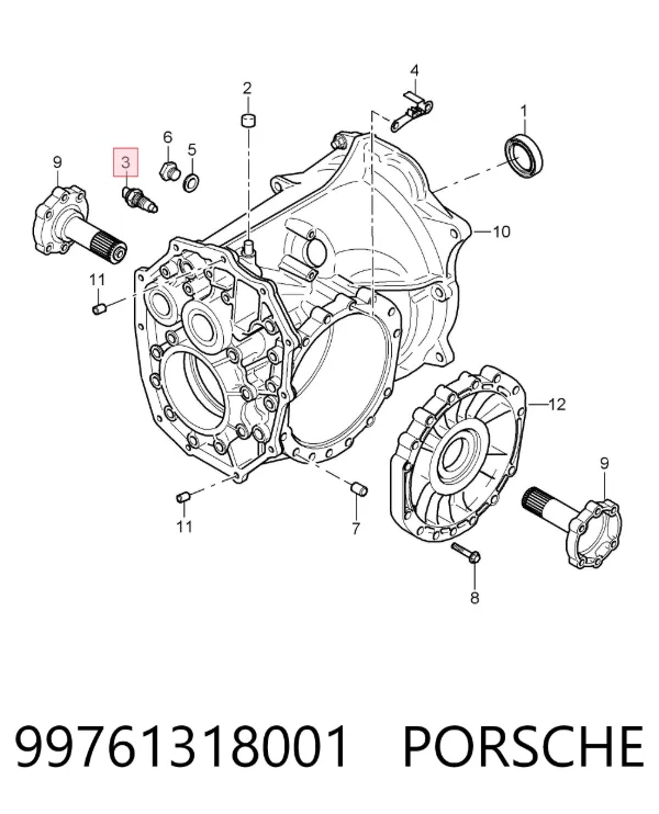 Датчик заднього ходу 99761318001 Porsche